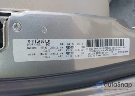 2016 Chrysler Town & Country Touring из США, поврежденный, VIN 2C4RC1BG2GR141425